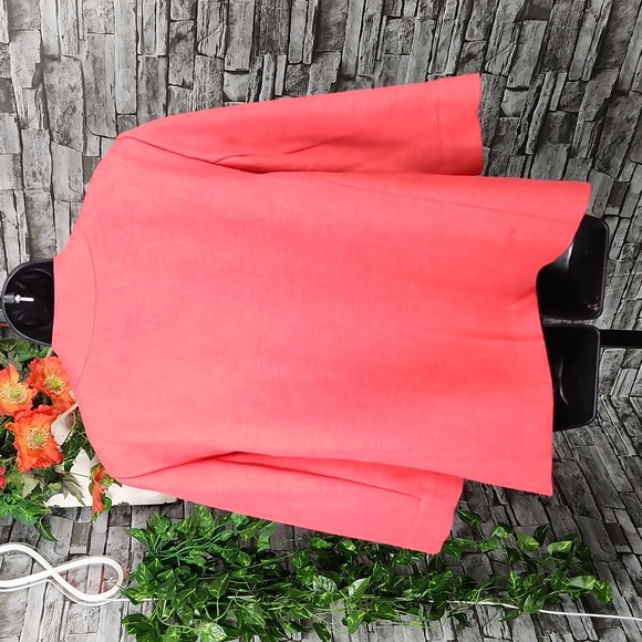 Alfred Dunner Red Textured Button-Front Jacket - Picture 7 of 9